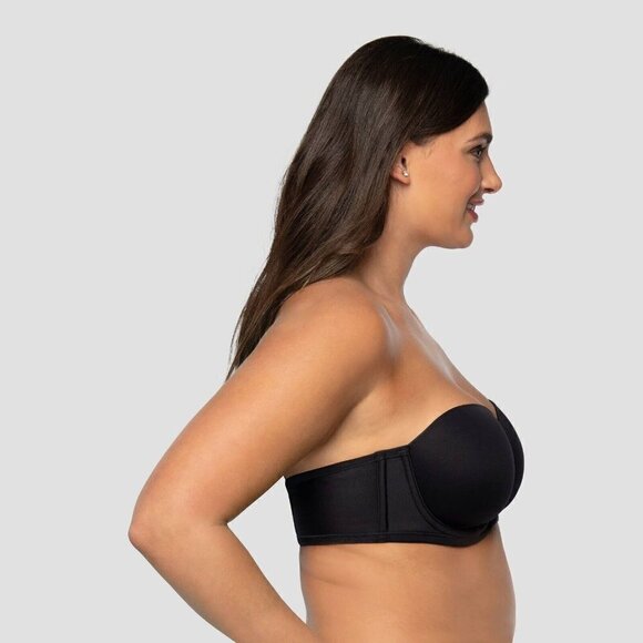 Vanity Fair 40C Beauty Back Underwire Smoothing Strapless Bra Black 74380 - Picture 8 of 14